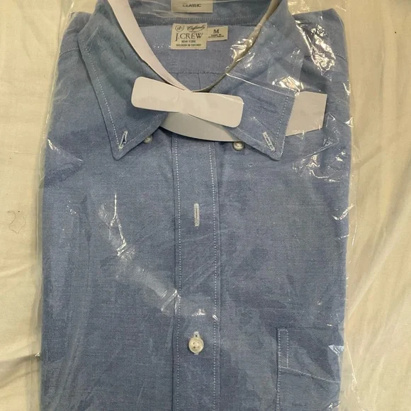J. Crew Men's Blue Button-Down Broken-In Button-Down Oxford Shirt Size M - Picture 4 of 4